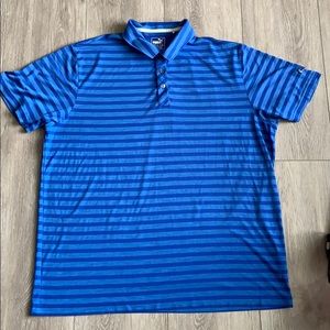 Blue stripe Short sleeve Men’s Puma golf polo XXL